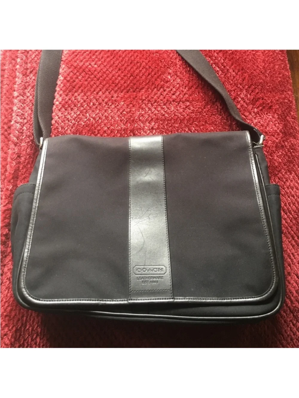 Coach Black Signature 77004 Computer Laptop Bag